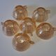 Lot de 6 tasses à café en verre rose modèle Gondolo en très bon état