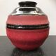 Ancient vase ball art deco glass opalin black - deco red vintage