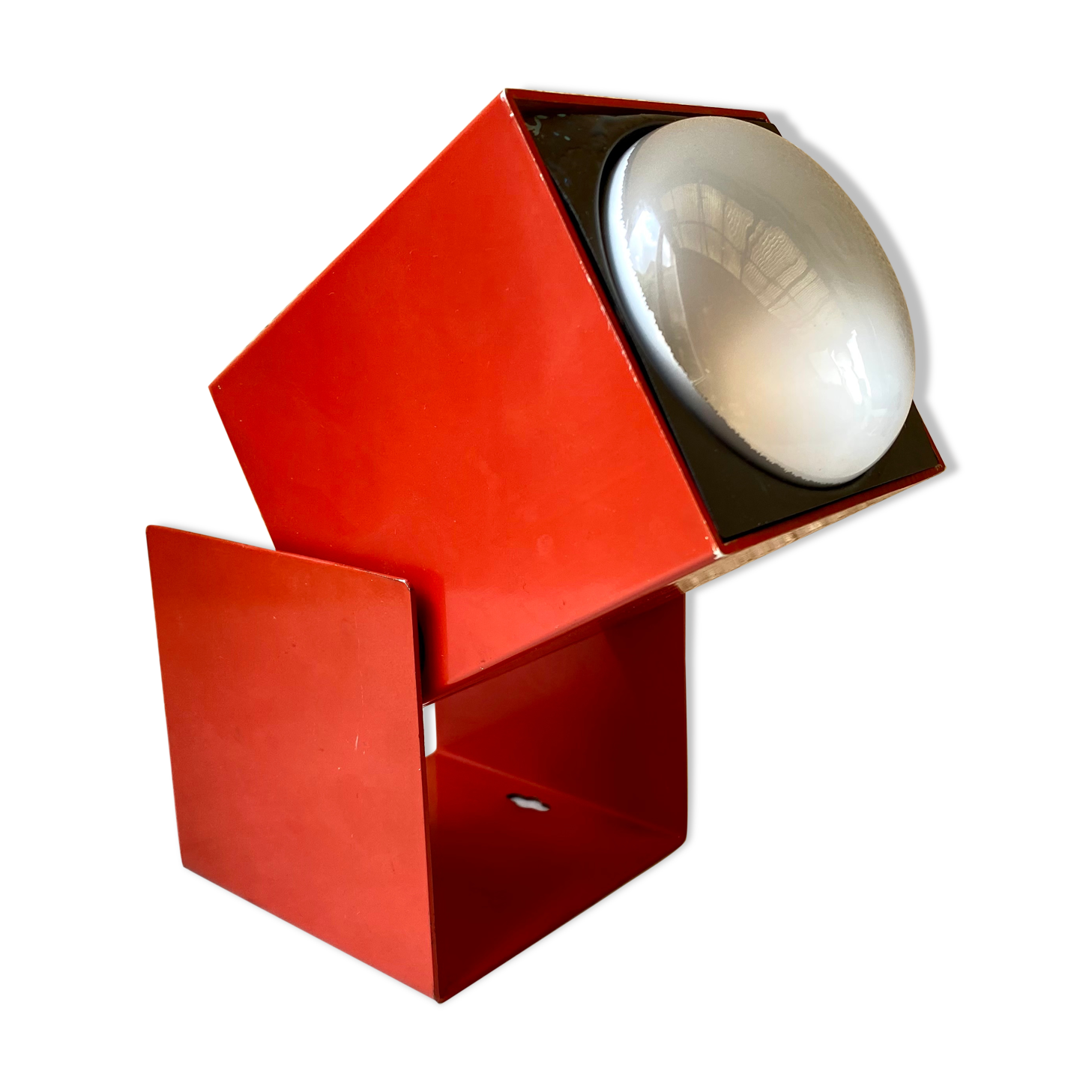 Lamp applique spot cube Lita France design vintage 70s