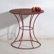 Antique painted metal table – European round industrial table – circa 1920
