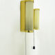 Pair of vintage erco 921 patent zippered wall light germany. year 70
