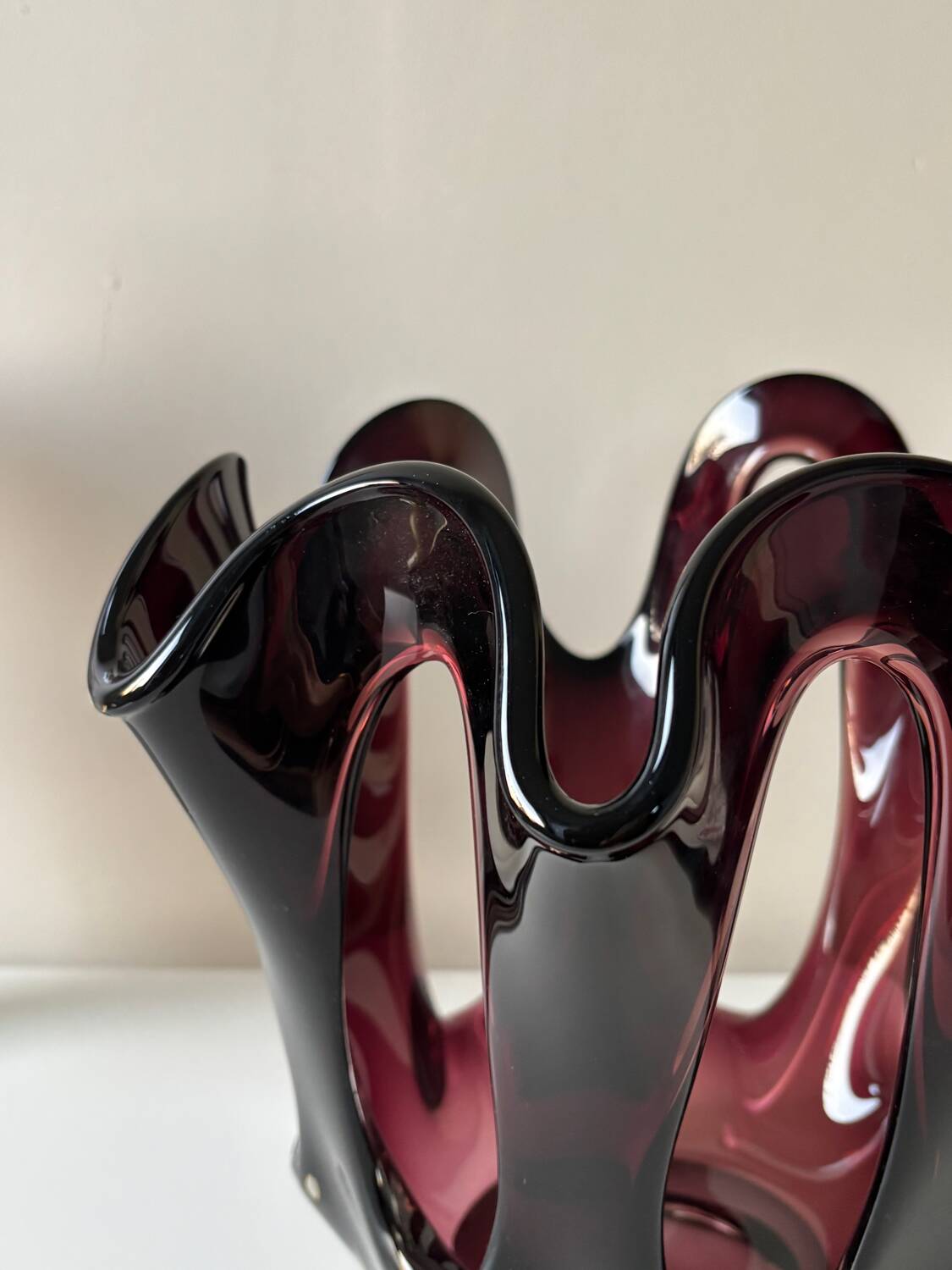 Blown glass vase - art glass - Makora