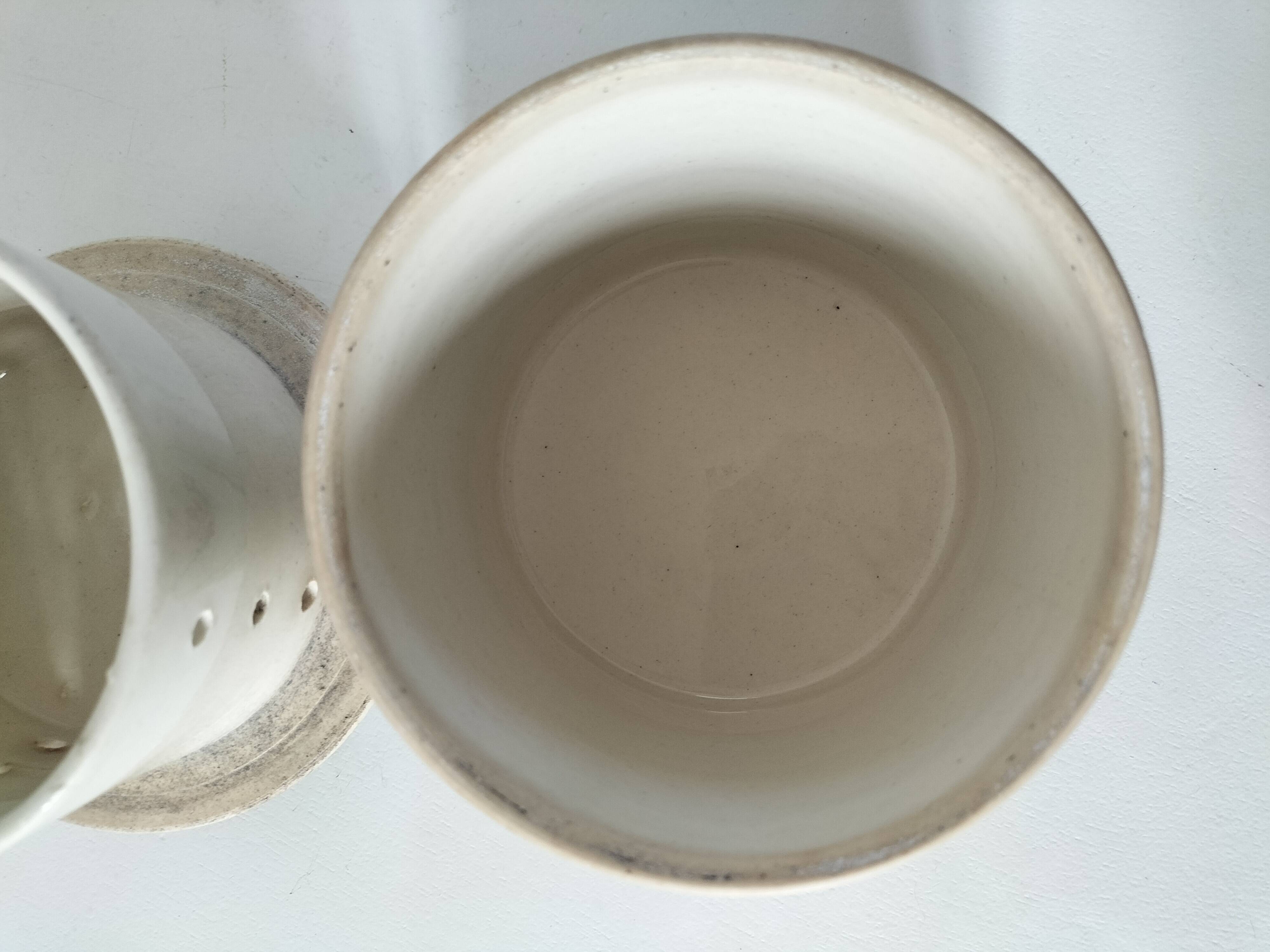 Beurrier à eau Saint-Uze Revol, décor lierre, modèle n°312, avant 1911