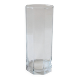 Octagonal glass vase