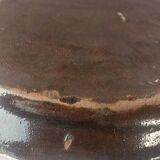 Old ceramic dish, Forges les Eaux / black bottom, late 19th century