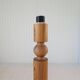 Modern sculptural Scandinavian floor lamp in pine by Uno Kristiansson, Sweden, 1970s.