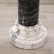 Antique black and white marble column, Italy, late 19th century