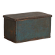 Small antique cobalt blue patinated chest (c.1920) #74
