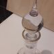 Portieux engraved glass liquor decanter with pretty cap