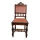Oak and velvet chair