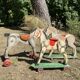 Wooden horse wall shelf, old toy