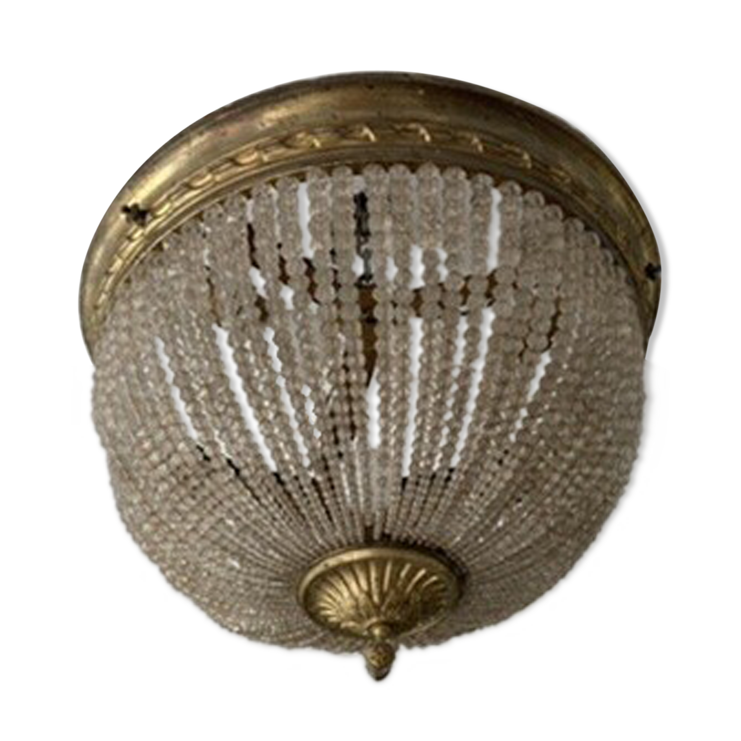 Lustre/basket ceiling / brass hot air balloon and glass