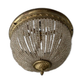 Lustre/basket ceiling / brass hot air balloon and glass