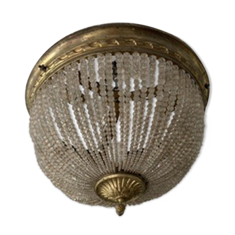 Lustre/basket ceiling / brass hot air balloon and glass