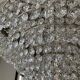 Hot air balloon chandelier in silver bronze and crystal tassels