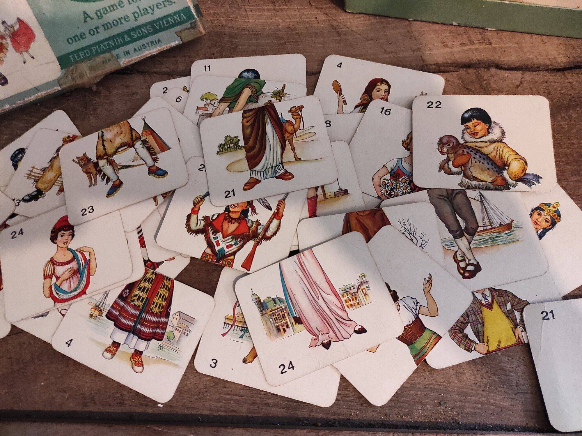 Vintage card game Tops and Tails around the World