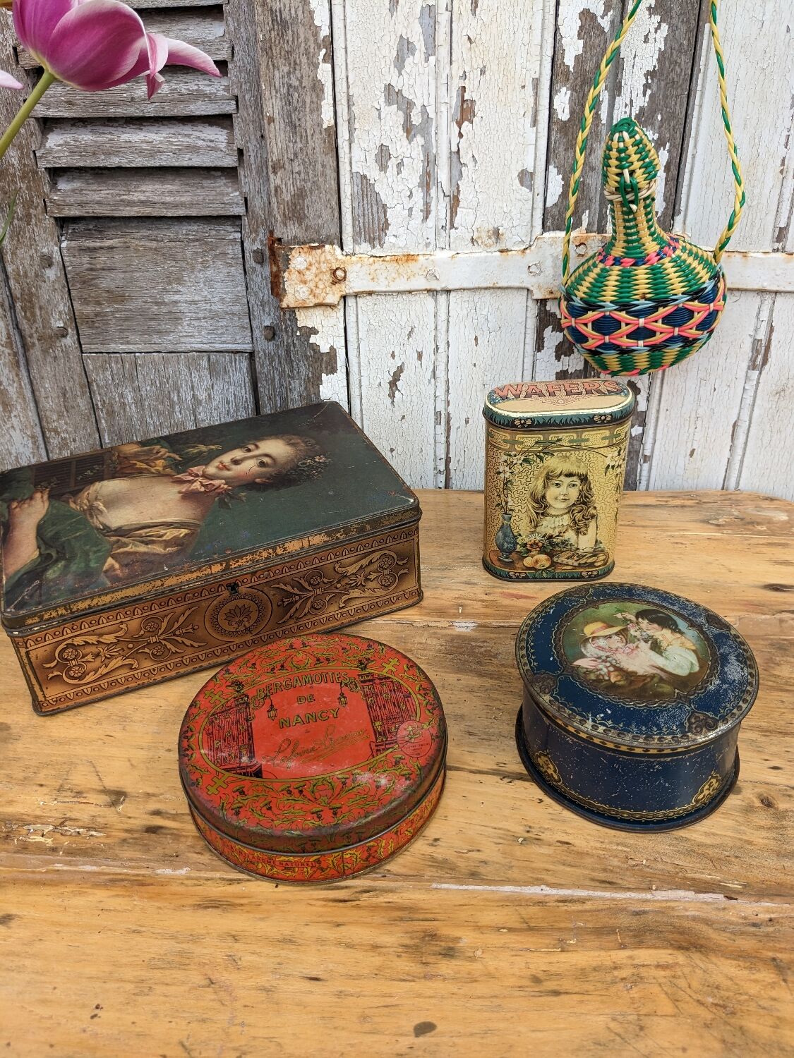 Vintage metal boxes
