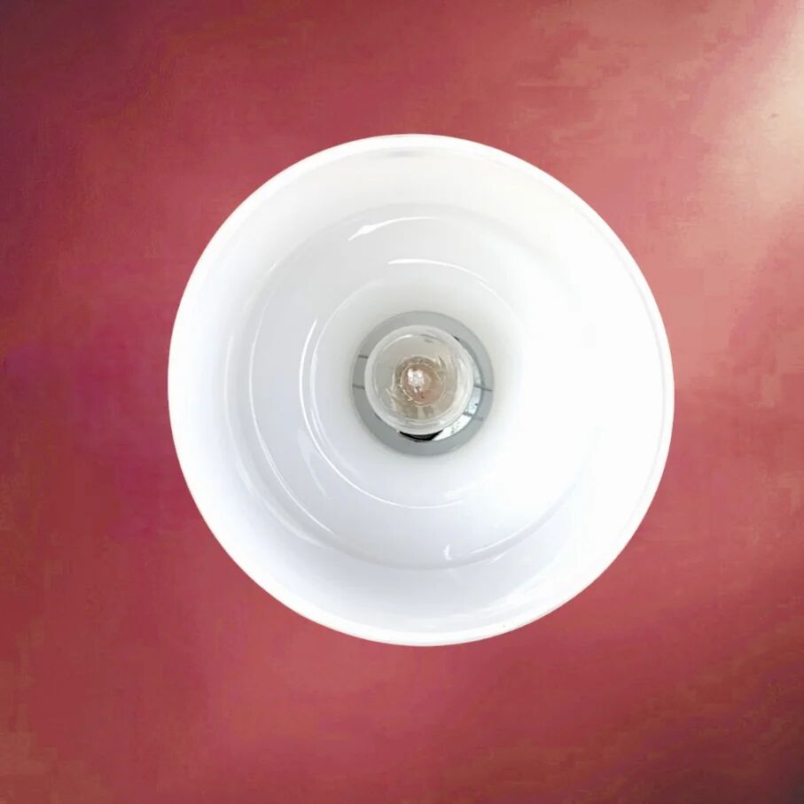 IKEA Lykta vintage mushroom lamp in blown white glass – 90s design table lamp