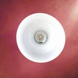 IKEA Lykta vintage mushroom lamp in blown white glass – 90s design table lamp