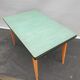 Expandable compass feet table and green vinyl tray from China