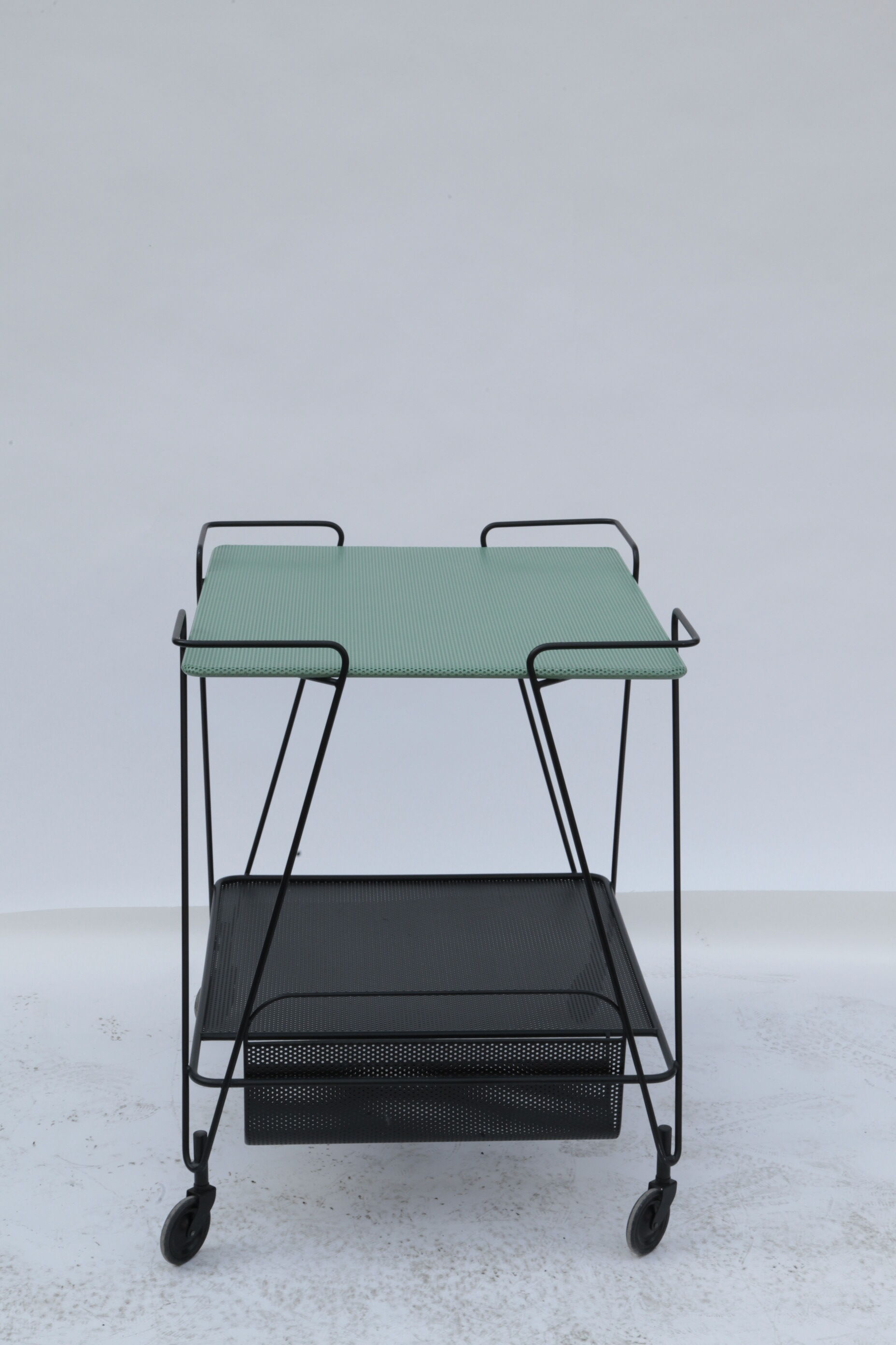 Perforated metal rolling table