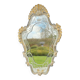 Venetian Murano Glass Mirror, Gilded with Fine Gold, Engraved Mirror, Circa 1950