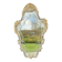 Venetian Murano Glass Mirror, Gilded with Fine Gold, Engraved Mirror, Circa 1950