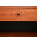 Scandinavian box-form bedside table in teak, 1960s