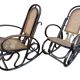 Set de 2 Rocking-chairs Style Thonet Cannée
