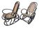 Set of 2 thonet style cane rocking chairs