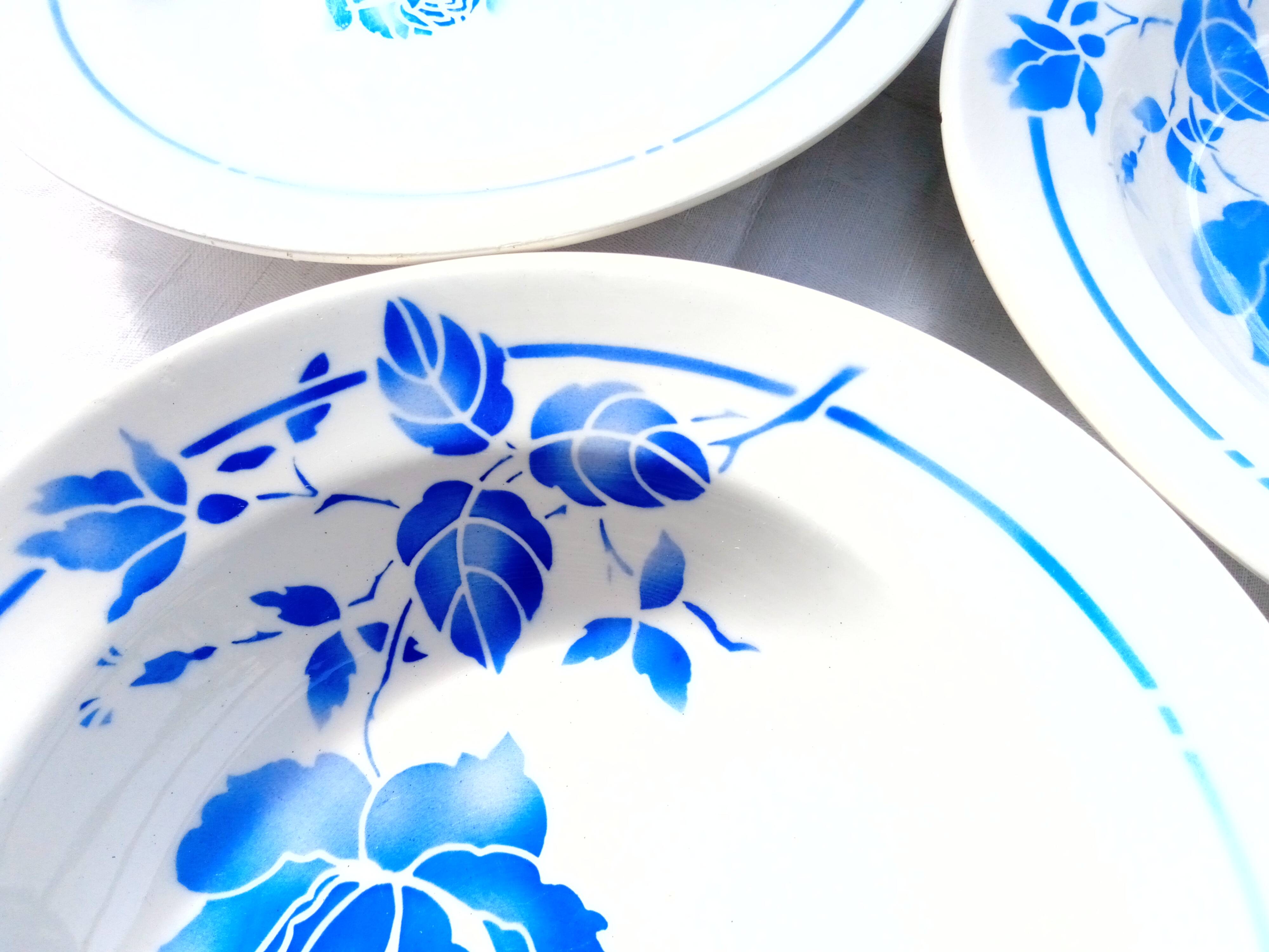 4 deep plates Rigobert / Moulin des loups