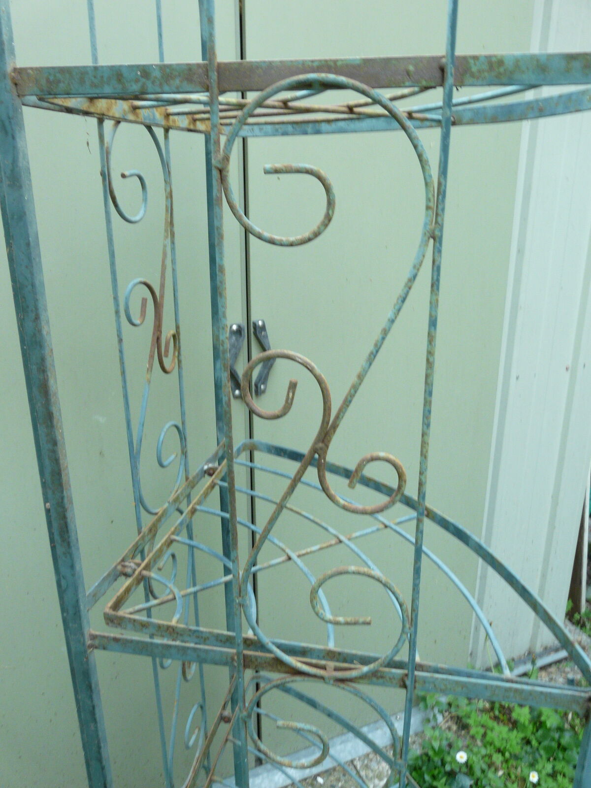 Large corner iron shelf