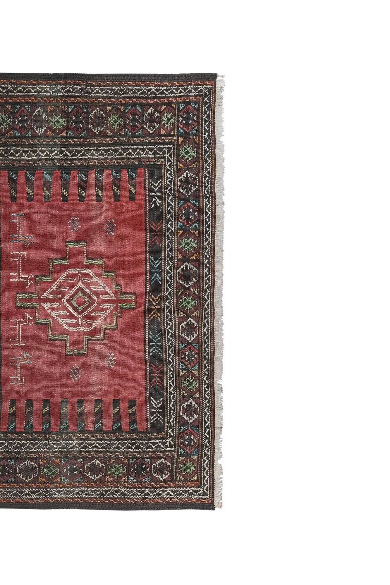 Vintage Turkish kilim handwoven 107x185 cm