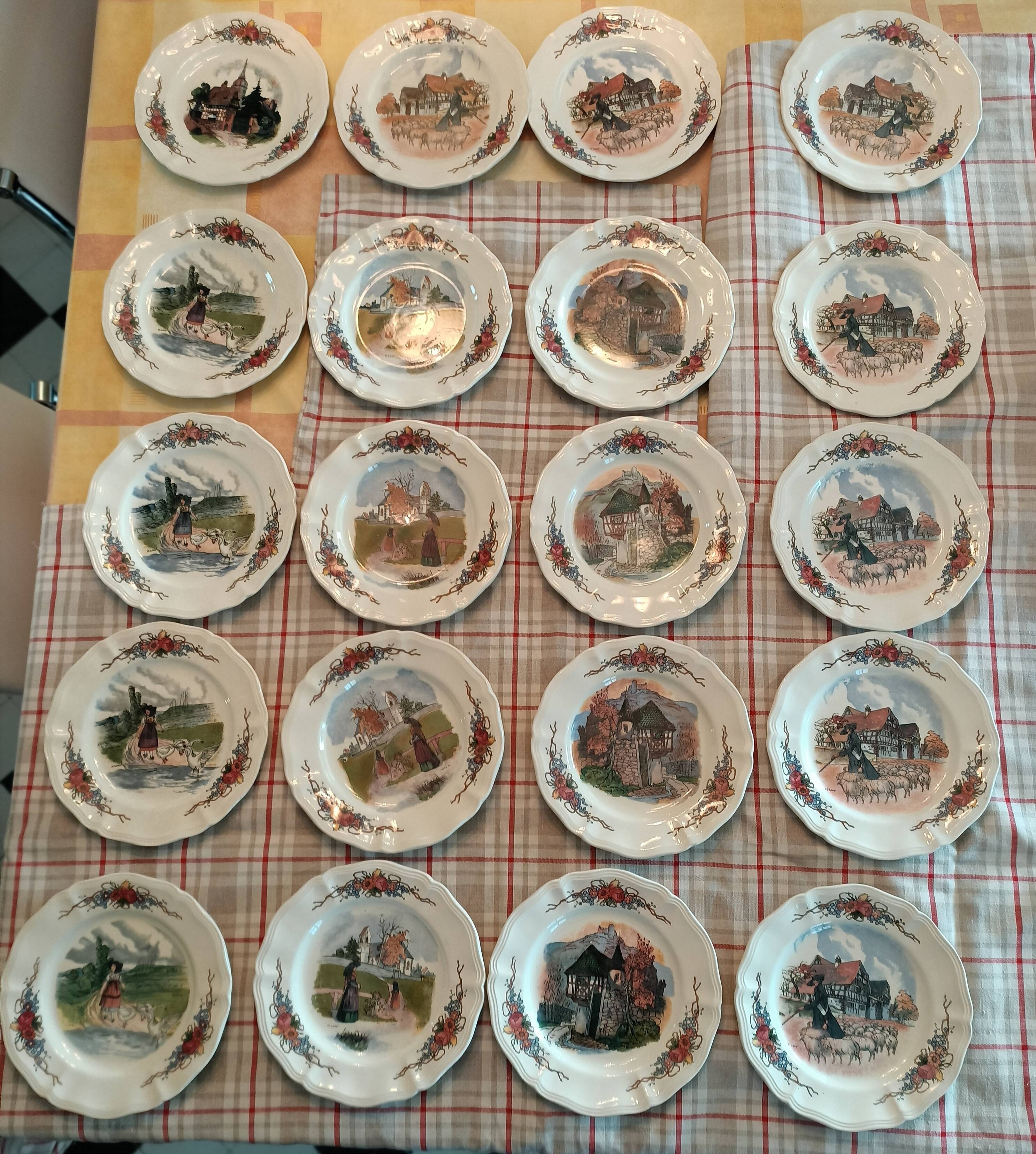20 plates Obernai Faïencerie Sarreguemines