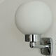 Vintage chrome and opaline wall lamp France 1970