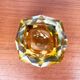 Vintage Italian Sommerso yellow glass bowl, Murano, 1970s.