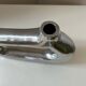 Vintage 1970s asymmetrical modernist aluminum soliflore vase