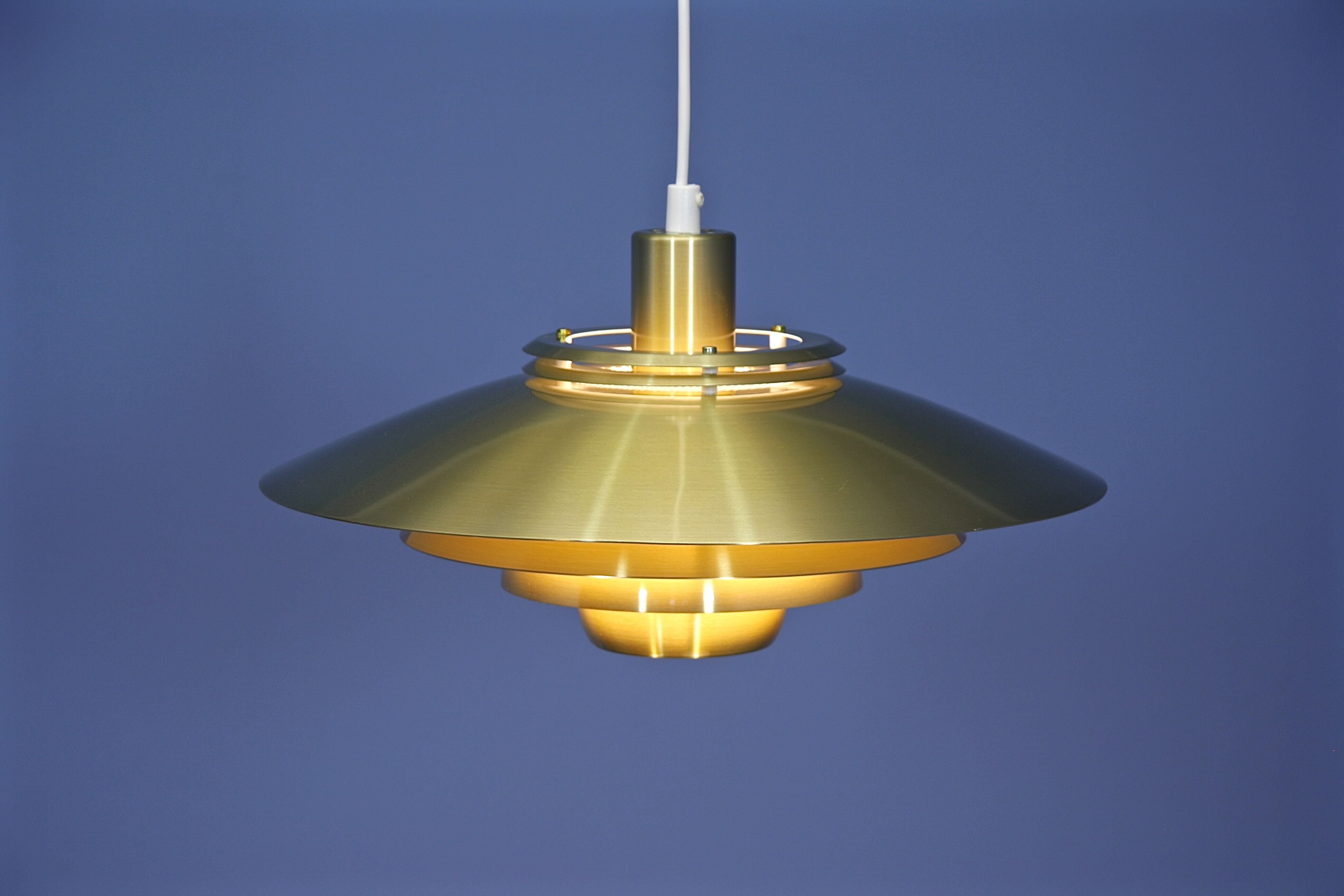 Danish pendant light in brass, 1960s