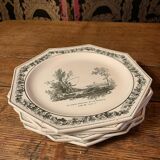 Set of six dessert plates