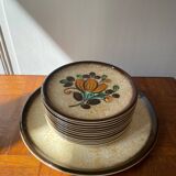 Set of 12 plates from the Boch La Louvière Corfu vintage collection