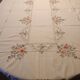 Large old embroidered and openwork tablecloth and 8 napkins.
