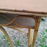 Vintage antique rattan desk
