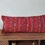 Large Moroccan Red Kilim Cushion