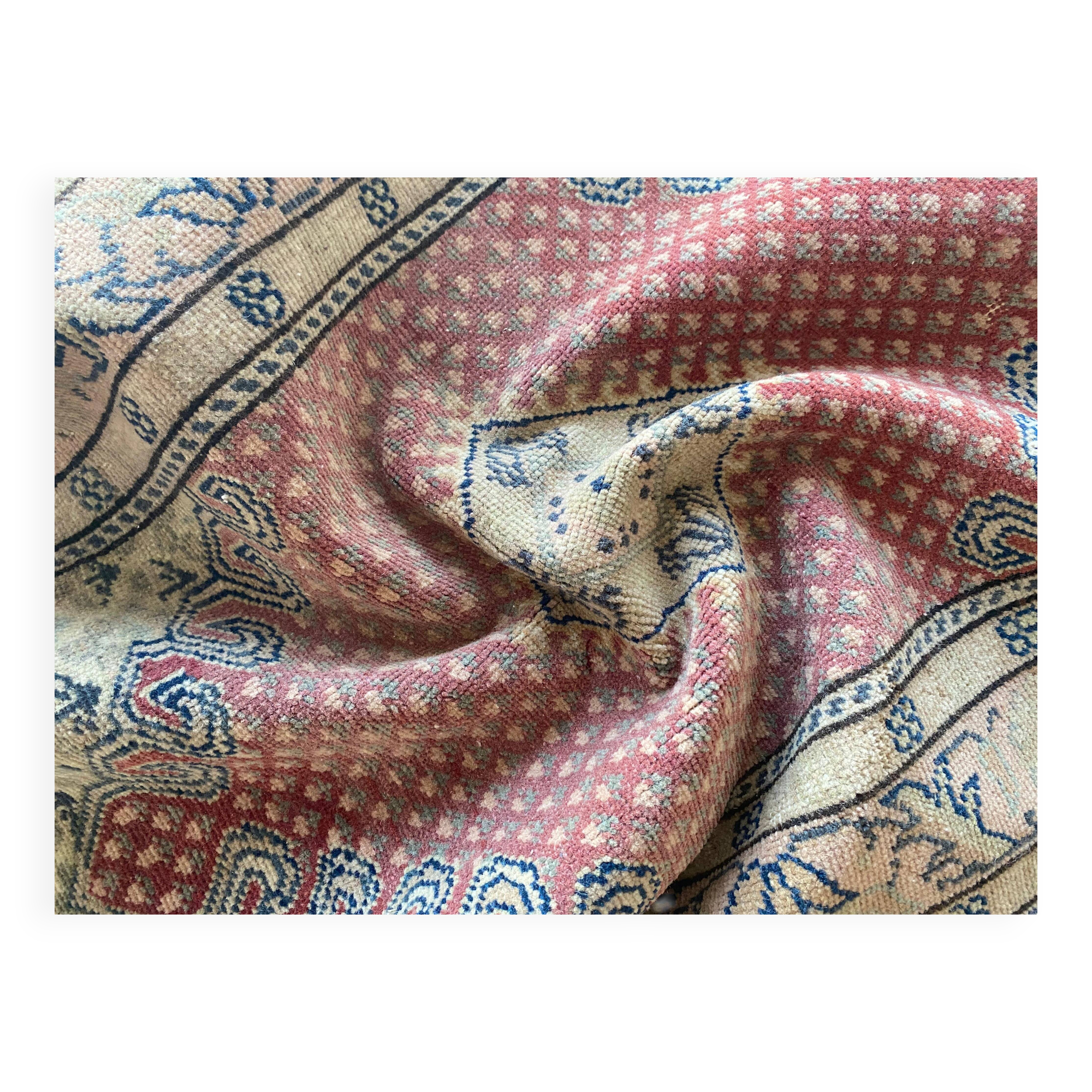Small Vintage Rug – Hand-Knotted Turkish Rug 58x100 Cm