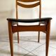 Set de 5 chaises scandinaves teck et skaï