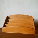 Honey wooden mail rack