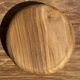 Bowl, cut or presentation plate in monoxyle teak D21 H5