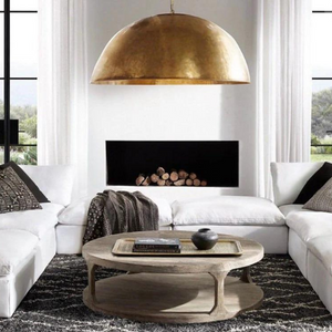 Brass dome suspension lamp, Moroccan pendant lamp