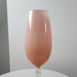 Italian vase pink blown glass