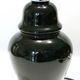 Elegant little vintage lamp base in black ceramic